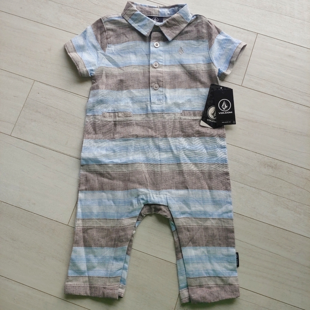 VOLCOM Baby NEW Striped Romper
